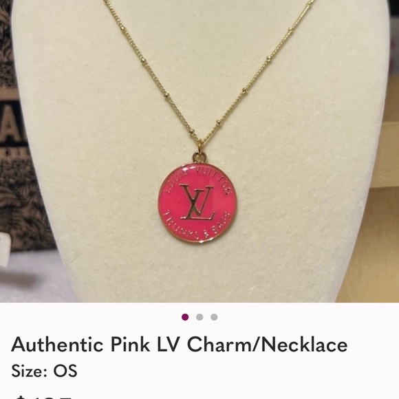 Louis Vuitton Pink and Gold Charm Necklace - Picture 1 of 1